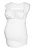 MijaCulture - Comfortable 2 in1 Maternity and Nursing Shirt Sleeveless top 4032/M45 White